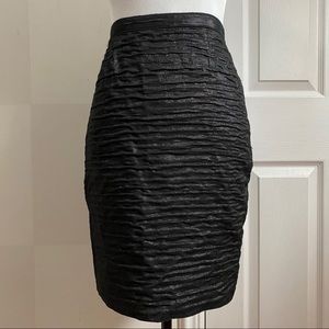 Dolce and Gabbana Black Metallic Knit Pencil Skirt